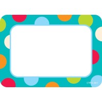 Creative Teaching Press Labels Dots On Turquoise 4516