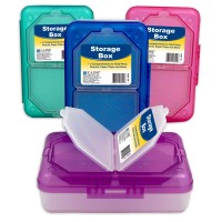 C Line Products Inc 48500 3 Compartment Storage Box Assorted Colors