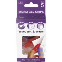 Lee Tippi Microgel Fingertip Grips 5 With 062 Diameter Small Size Assorted 10 Pack