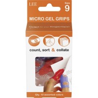 Lee Micro Gel Grips 9 With 075 Diameter Large Size Rubber Assorted 10 Pack