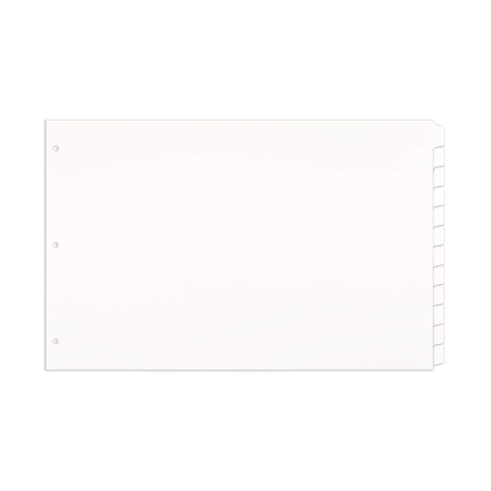 11X17 White 12 Tabbed Dividers 24 Per Package