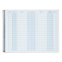 Adams Activity Log Book Spiral Bound 85 X 11 Inches 100 Pages White S1185Abf