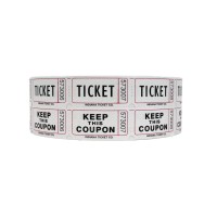 Indiana Ticket Co 2 000 White Raffle Tickets Double Roll Premium Quality 5050 Raffle Tickets Tickets For Events Carnivals