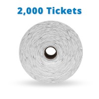 Indiana Ticket Co 2 000 White Raffle Tickets Double Roll Premium Quality 5050 Raffle Tickets Tickets For Events Carnivals