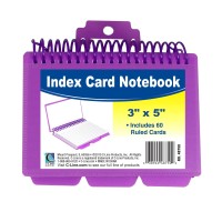 Cline Spiral Bound Index Card Notebook With Tabs Includes 60 Ruled 3 X 5 Inch Index Cards 1 Notebook Color May Vary 48750