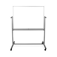 Mobile Magnetic Whiteboard 48W X 36H Silver Frame