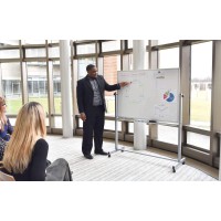 Mobile Magnetic Whiteboard 48W X 36H Silver Frame