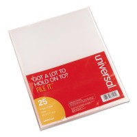 Universal 81525 Project Folders Jacket Poly Letter Clear 25Pack