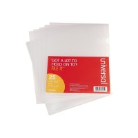 Universal 81525 Project Folders Jacket Poly Letter Clear 25Pack