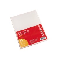 Universal 81525 Project Folders Jacket Poly Letter Clear 25Pack