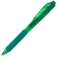 Pentel Wow Retractable Ballpoint Pens 10Mm Medium Line Green Ink Box Of 12 Bk440D