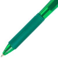 Pentel Wow Retractable Ballpoint Pens 10Mm Medium Line Green Ink Box Of 12 Bk440D