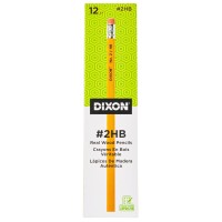 Dixon No 2 Yellow Pencils Woodcased Black Core 2 Hb Soft 12Count 14402