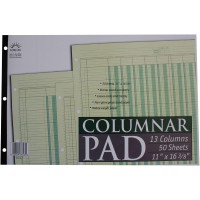 Norcom Columnar Pad 13 Columns 11 X 16375 Inches 50Sheets Green 7671310