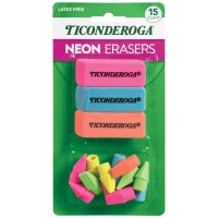 Dixon Ticonderoga Office School Eraser Combination Set 15 Eraser Multipack Multicolored 38931