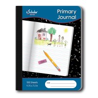 Ischolar Primary Composition Book Journal Unruled Top 5 Inch Ruled Bottom Half 100 Sheets 975 X 75 Inches Black Marble