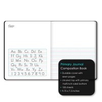 Ischolar Primary Composition Book Journal Unruled Top 5 Inch Ruled Bottom Half 100 Sheets 975 X 75 Inches Black Marble