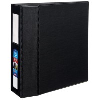 Averyreg Heavyduty Black 4 Binder 79994 Averyreg Heavyduty 3 Ring Binder With Label Holder 4 One Touch Ezdreg Rings