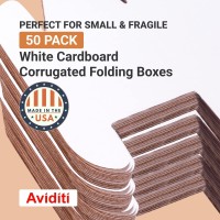 Aviditi Shipping Boxes Small 6L X 4W X 2H 50Pack Corrugated Cardboard Box For Packing Moving And Storage