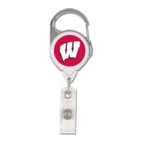 Ncaa University Of Wisconsin Retractable 2S Prem Badge Holders Black