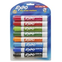 Expo 1743032 Lowodor Dry Erase Markers Chisel Tip Fashion Colors 8Count