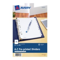 Avery Az Dividers 12Tab Set 812 X 512 1 Binder Divider Set 11313