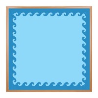 Hygloss Products Classroom Diecut Borders 3X36 12Pkgblue Waves 33602