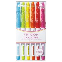 Pilot Frixion Colors Erasable Marker Pen 6 Color Set Sfc60M6C