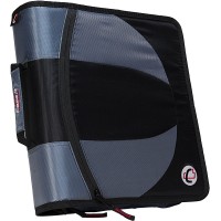 Caseit The Dual 2In1 Zipper Binder Two 15 Inch Drings Includes Pencil Pouch Multiple Pockets 600 Sheet Capacity C