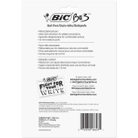 Bic Bu3 Grip Retractable Ballpoint Pen Medium Point 10Mm Black Side Click Retraction For Added Convenience 18Count