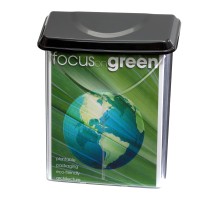 Officemate Outdoor Literature Holder Holds 8 X 11 Letter Size Clear With Black Lid 23020