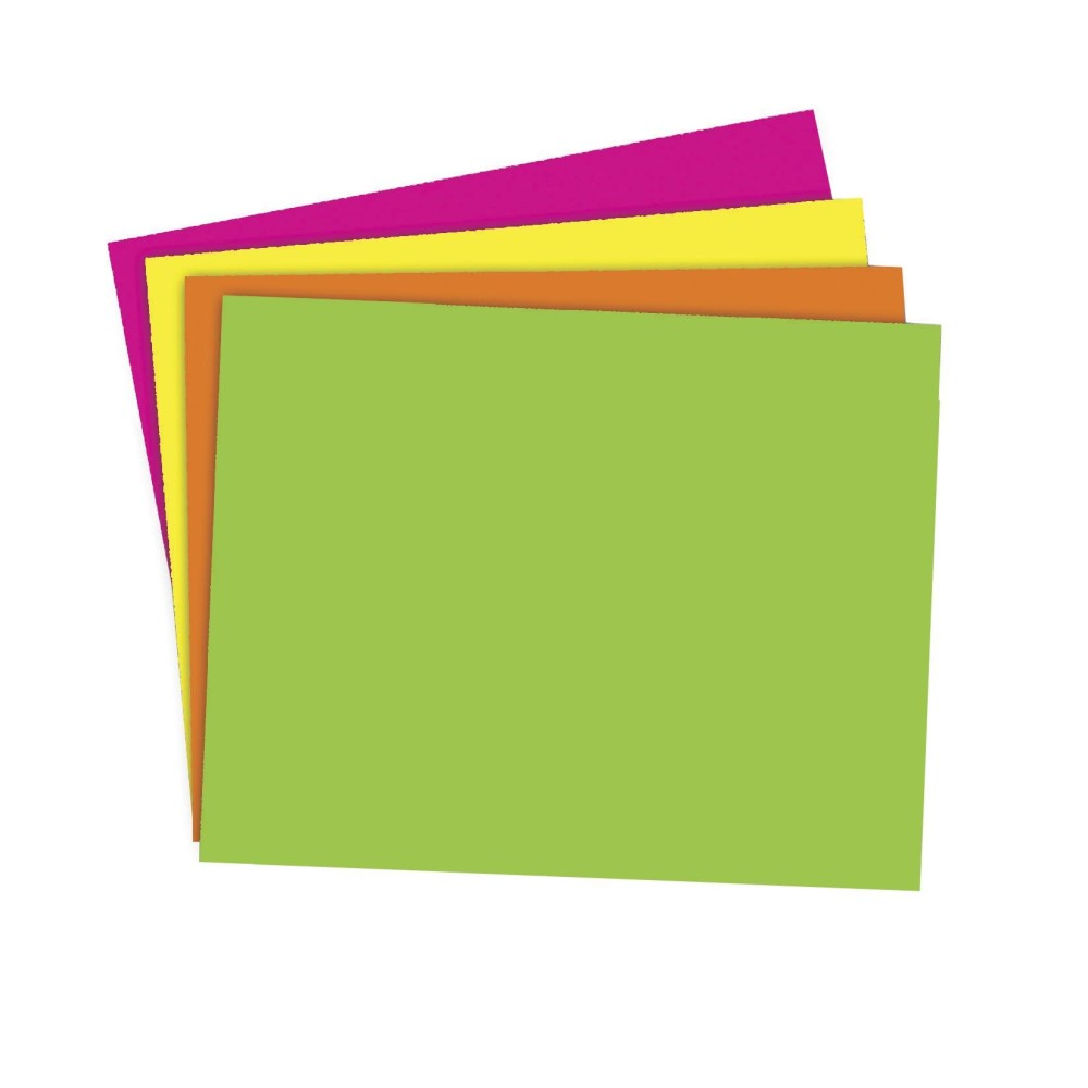 School Smart Poster Board 11 X 14 Inches Assorted Neon Color Pack Of 25 1371699