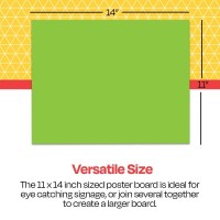 School Smart Poster Board 11 X 14 Inches Assorted Neon Color Pack Of 25 1371699