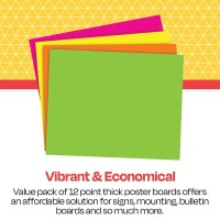 School Smart Poster Board 11 X 14 Inches Assorted Neon Color Pack Of 25 1371699