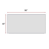 Universal Dry Erase Marker Board Melamine 96 X 48 Silver Aluminum Frame