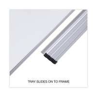 Universal Dry Erase Marker Board Melamine 96 X 48 Silver Aluminum Frame