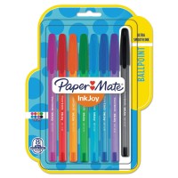 Paper Mate Inkjoy 100St Ballpoint Pen Medium Fashion Colors 8Count