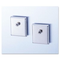 Universal Cubicle Accessory Mounting Magnets Silver Set Of 2 Unv08172