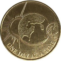 One Day At A Time Universe With The Serenity Prayer Bronze Medallion