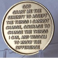 One Day At A Time Universe With The Serenity Prayer Bronze Medallion