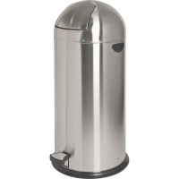 Genuine Joe 135 Gallon Pedal Receptacle Bin 1350 gal Capacity Easy to Clean Foot Pedal 374 Height x 175 Diameter St