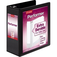 Cardinal Performer Clearvue Slantd Ring Binder 4 Binder Capacity Letter 8 12 X 11 Sheet Size 835 Sheet Capacity 3 3