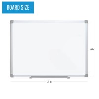 Mastervision Whiteboard Earth Melamine Dry Erase Board 18 X 24 Double Sided With Aluminum Frame