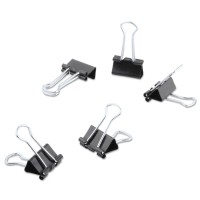 Universal Binder Clips Mini Blacksilver 12Box