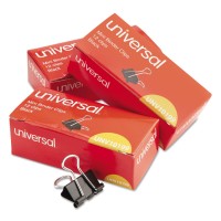 Universal Binder Clips Mini Blacksilver 12Box