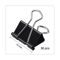 Universal Binder Clips Mini Blacksilver 12Box