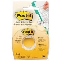 Postit 3M 652 Labelingcoverup Tape Nonrefillable 13Inch X 700Inch Roll 1Ea