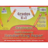 Pacon Multisensory Raised Ruled Paper Sheets Filmwrapped 58 X 516 X 516 Ruled 11 X 812 Ruled Long 100 Shee