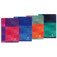 Clairefontaine Side Wirebound Notebook Ruled W Margin 50 Sheets Each 8 14 X 11 34 In Colors May Vary