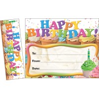 Edupress Happy Birthday Cupcakes Bookmark Awards Ep63024